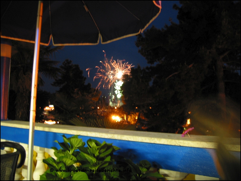 Feuerwerk in Porec Kroatien